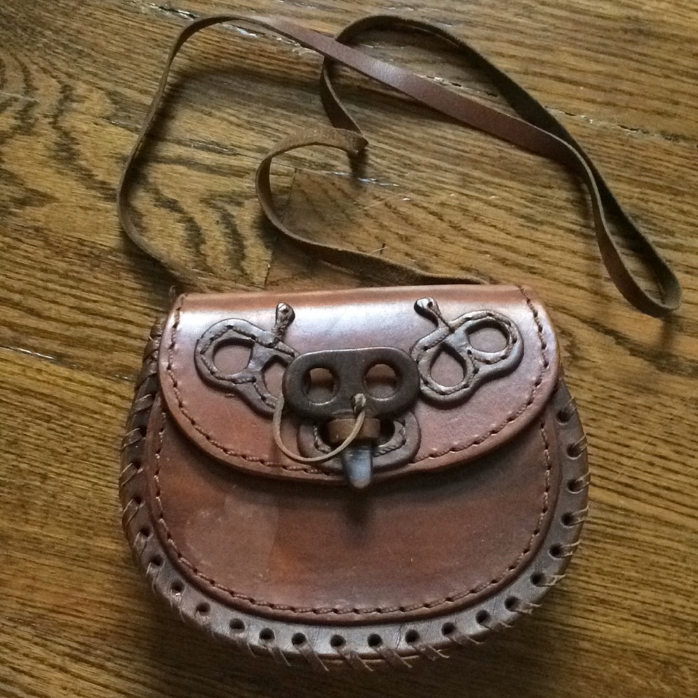 Vintage handmade leather bag